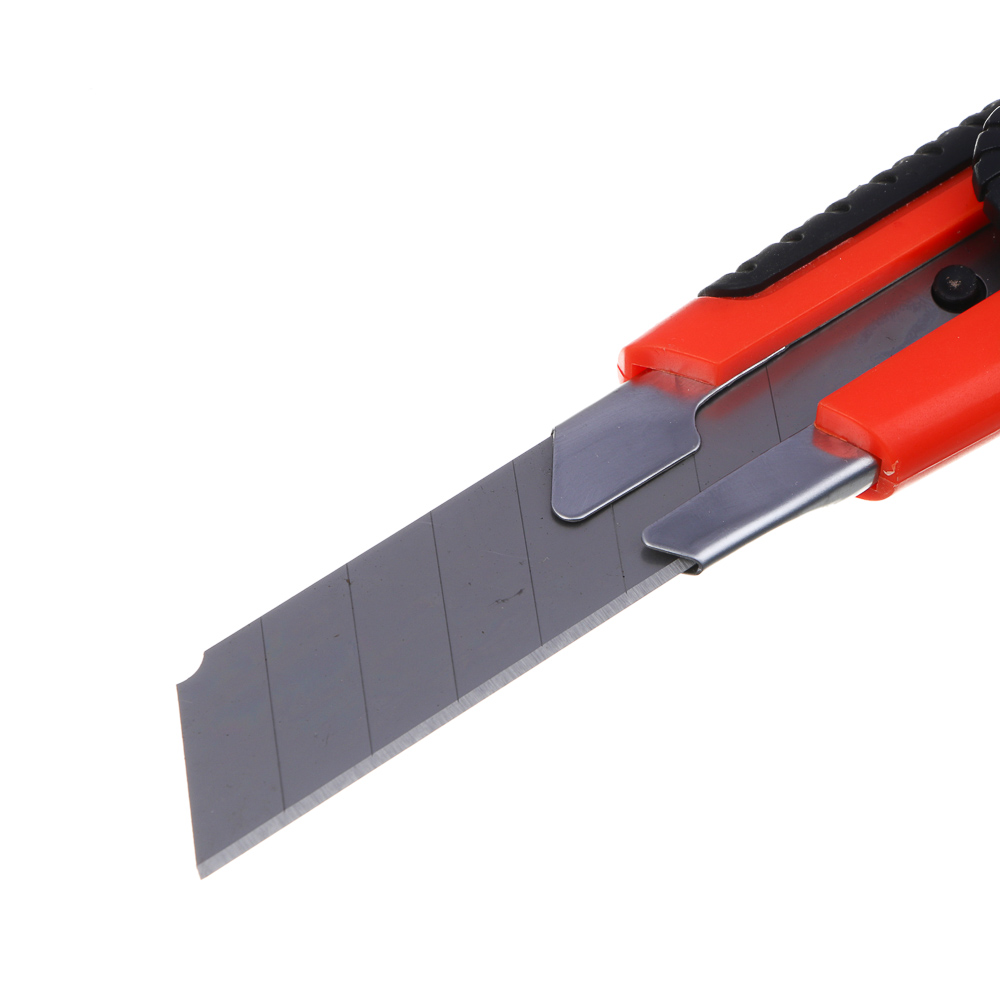 ЕРМАК Нож универсальный 25мм, метал.направ., Twist lock,TPR, блистер, арт.№ 685-031