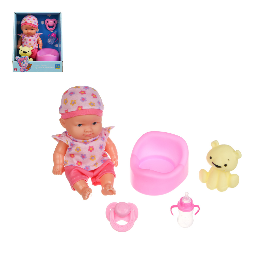 Пупс 20 см с акс., PVC, PP, ABS, тм ИГРОЛЕНД, арт.№ 267-968