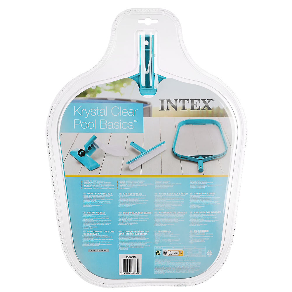 INTEX Набор для чистки бассейна стандарт (сачок,щетка /вакуумная головка для 58958), 29056, арт.№ 109-206