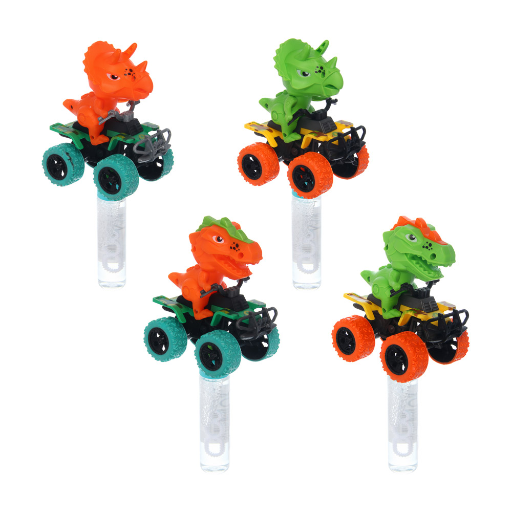 Мыльные пузыри виде игрушки "Динозаврики", ABS, PP, мыл. раствор 35мл., арт.№ 460-053