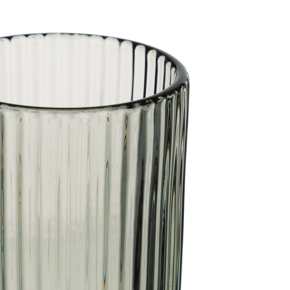 MILLIMI Бокал для шампанского Грея, 150мл, стекло, серый, рифленый, арт.№ 878-631