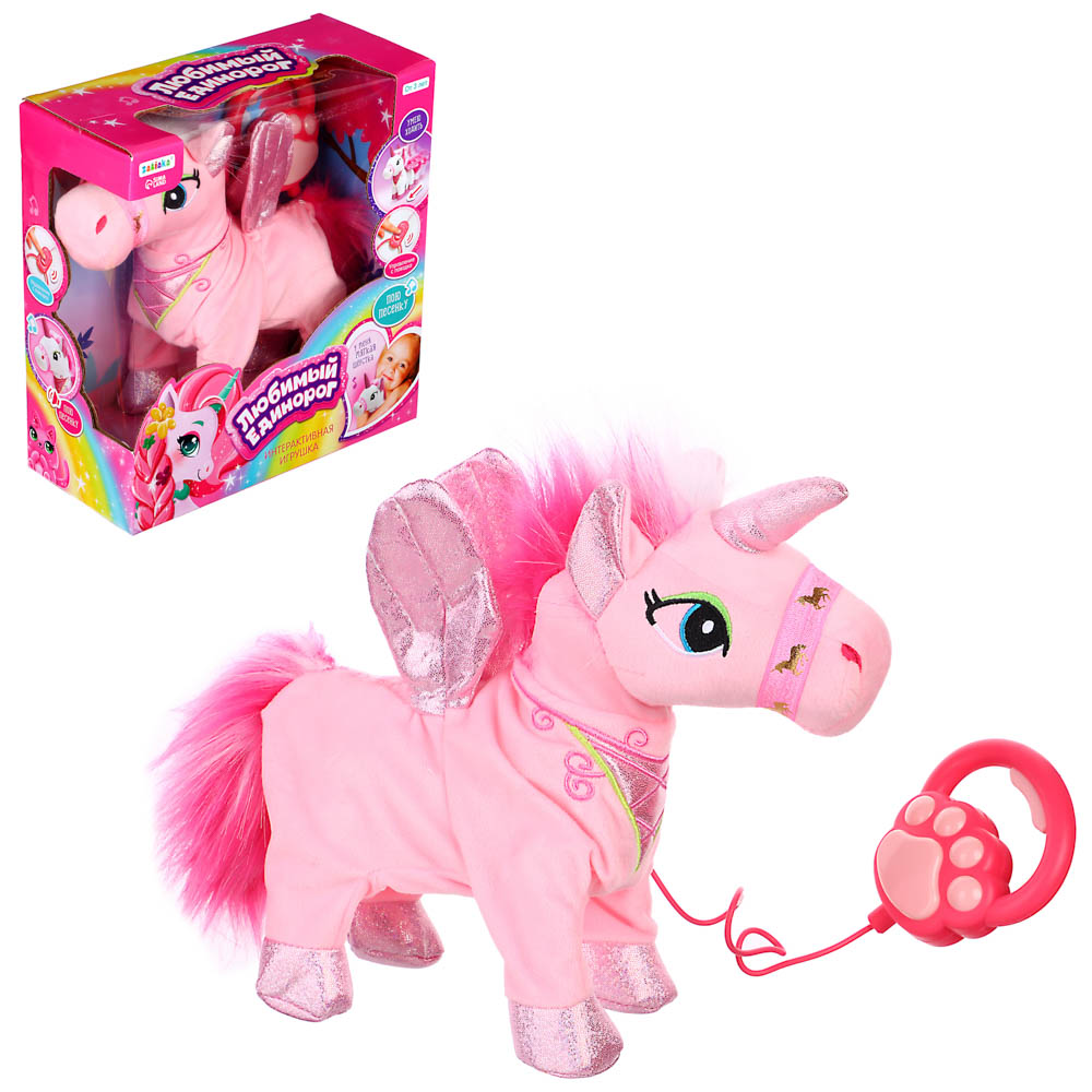ZABIAKA Игрушка интерактивная «Любимый единорог», пластик, текстиль, 27х10,5х26см, арт. 4648406, арт.№ 272-787