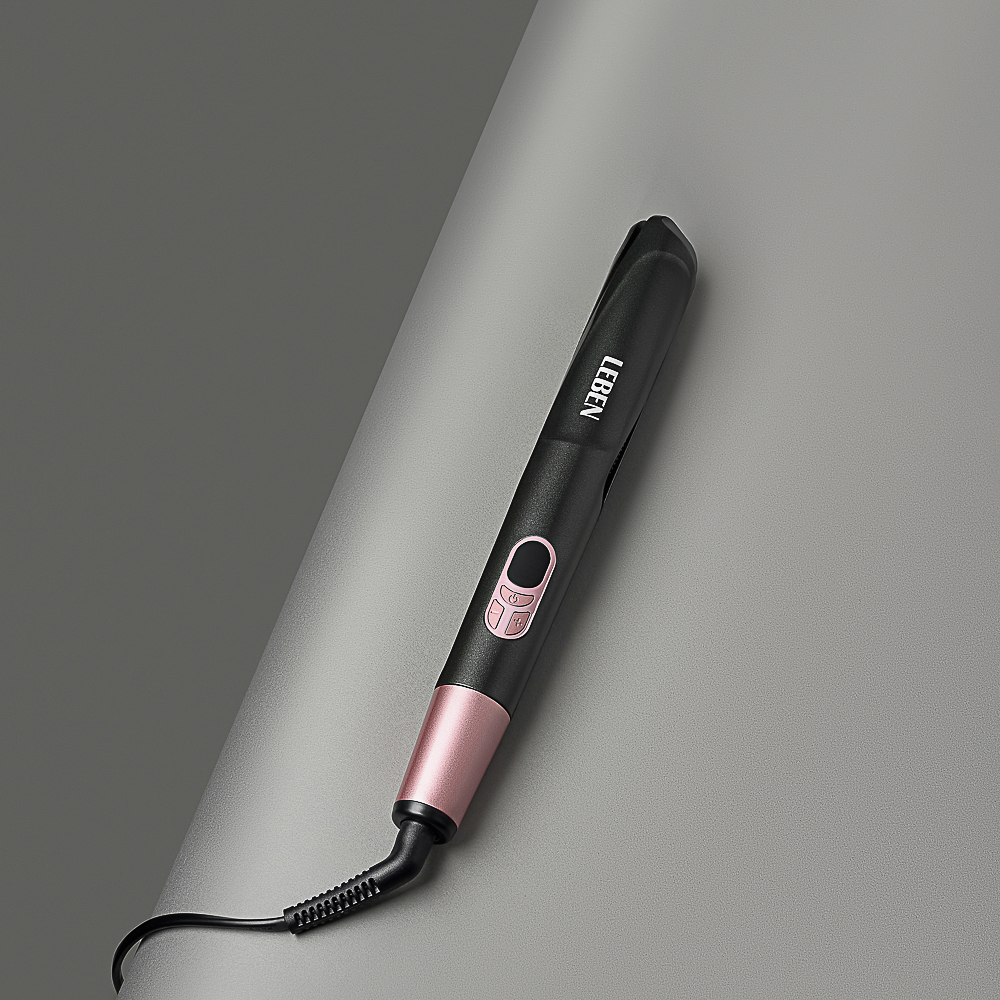 LEBEN Утюжок-выпрямитель для волос с изогнутыми пластинами, керамическое покрытие, арт.№ 259-165