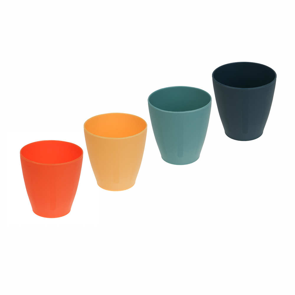 Набор стаканов тм Vetta Яркое лето, 4 шт, 8.3*6.3*12см, полипропилен, арт.№ 861-576