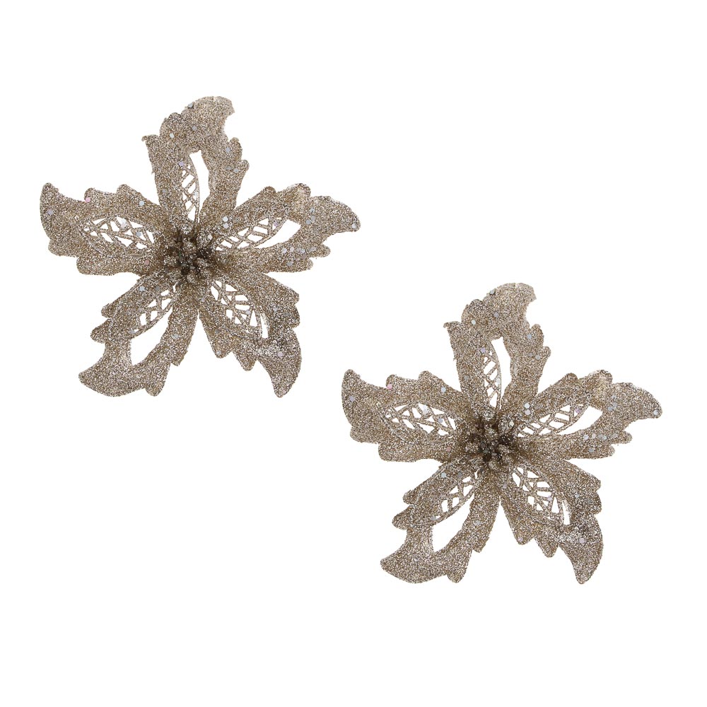 СНОУ БУМ Цветы на прищепке 13x13 см, 2 шт, арт.№ 397-443