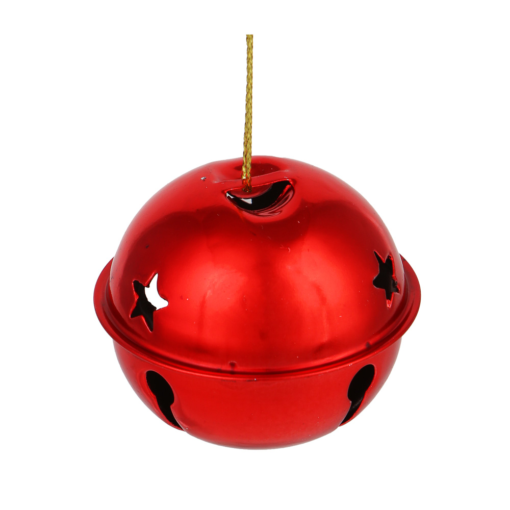 СНОУ БУМ Набор колокольчиков, 4 шт, металл, 2 цвета (красный, золото), 5 см, арт.№ 379-319