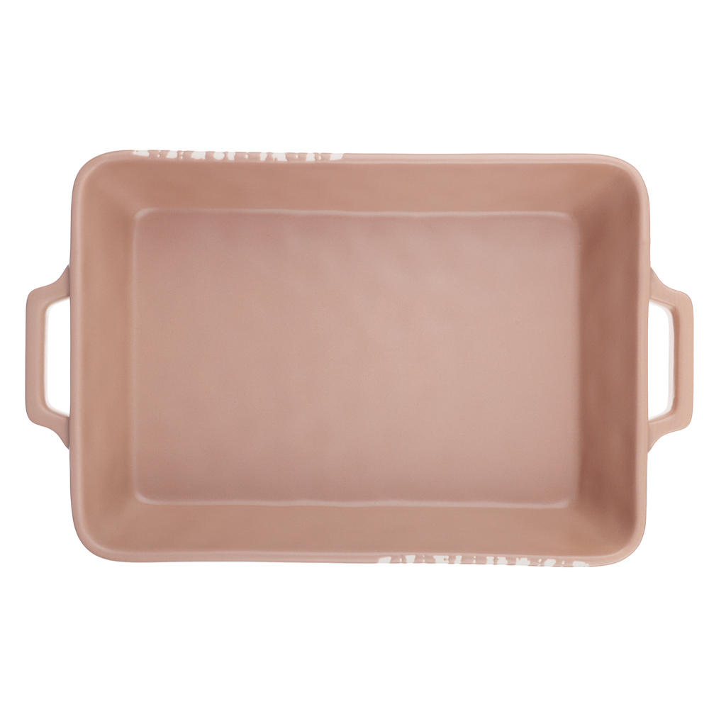 MILLIMI Форма для запекания и сервировки прямоугольная с ручками, керамика, 31х19х5,5 см, объем 1,4 л, бежевая, арт.№ 826-391