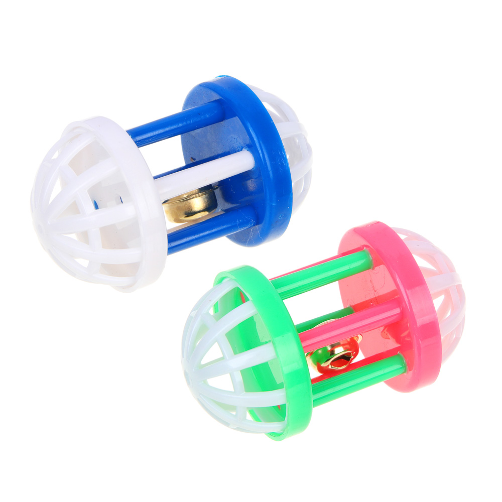 VETTA Игрушка для домашних животных, набор 2 шт с бубенчиком, пластмасса, арт.№ 273-187