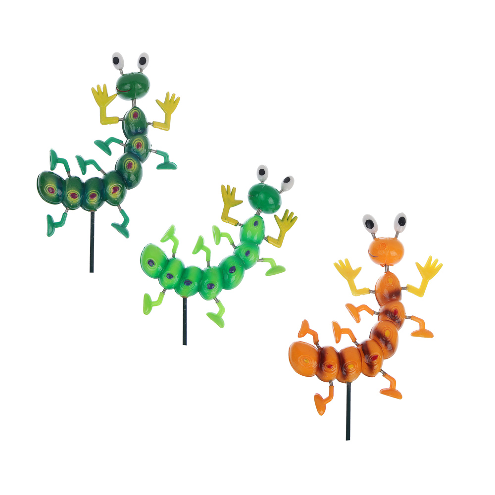 Фигурка на стержне "Гусеница" тм INBLOOM, 12х7х60см, пластик, металл, арт.№ 153-202