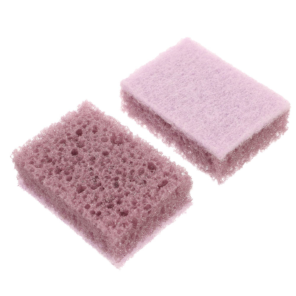 Набор губок для мытья посуды Ботаника, 98x66x30мм, поролон, 5 шт, арт.№ 441-293