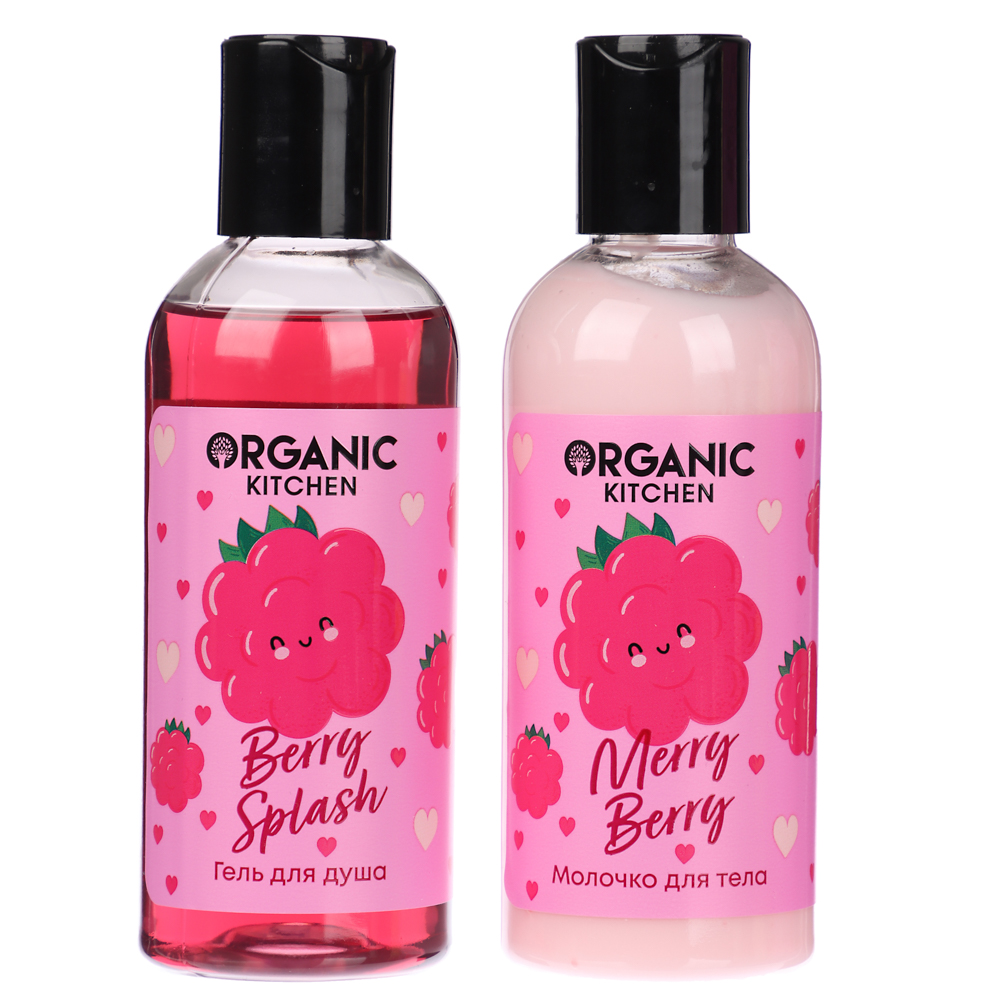 Подарочный набор женский ORGANIC KITCHEN:гель д/душа+молочко д/тела,2 вида,2х170мл, арт.№ 937-144