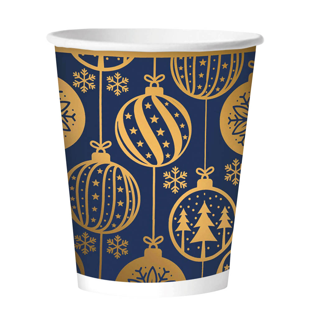 Набор бумажных стаканов Золотые шарики, 6 шт*250 мл, арт.№ 530-436