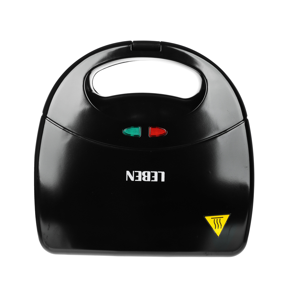 LEBEN Мультипекарь 3-в-1, 800 Вт, 3 съёмных панели (пончик, венские вафли, сэндвич), арт.№ 271-020