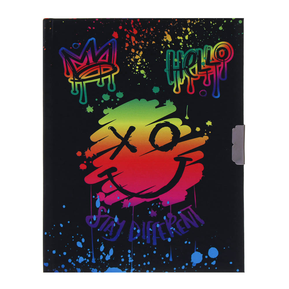 Записная книжка, 13х18 см, с замком, "Аниме/Смайл", с фигурной ручкой, в коробке, арт.№ 524-298