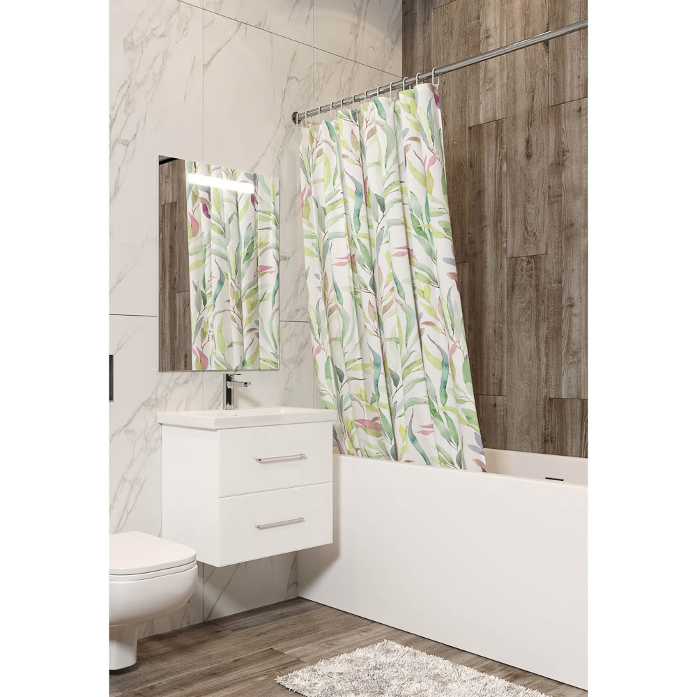 Шторка для ванной, таффета, 145x180см, ШТТФ056-21141, арт.№ 461-673