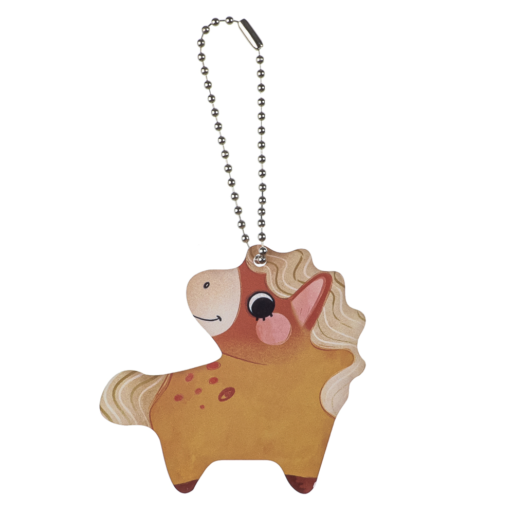 Брелок Лошадка, 7 см, акрил 3 мм, печать УФ, 4 дизайна, арт.№ 705-509