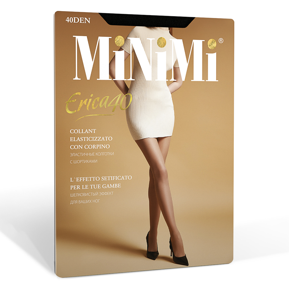 Колготки женские Minimi ERICA 40, размер 2 (S), 3 (M), 4 (L), 5 (XL), 6 (XXL), 7 (XXXL), 3 цвета, арт.№ 048-184