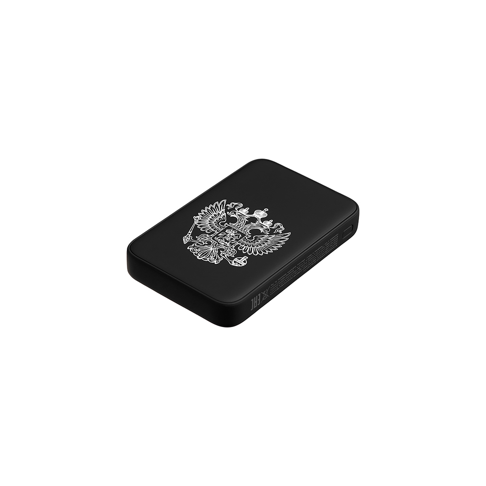 BY Аккумулятор мобильный Светящийся 10000мАч, USB-A,USBC,встр.каб.,QC,PD,22.5W, Герб, Победа, короб., арт.№ 031-200