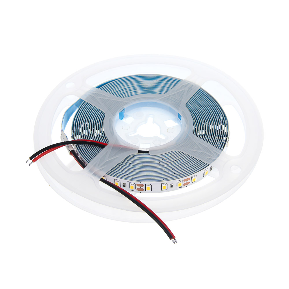 BY Лента светодиодная 12В, 5м, SMD 2835 (60 LED) IP22 6500K, арт.№ 932-026