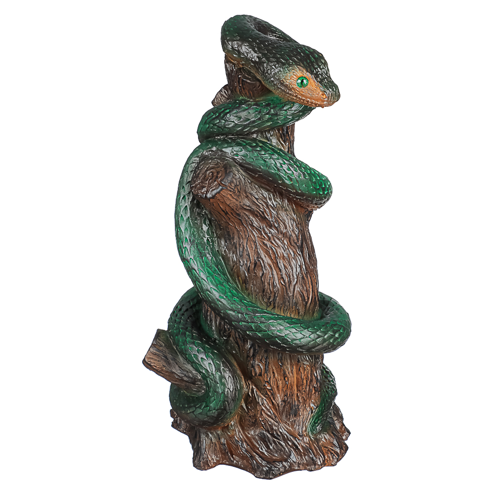 Фигура садовая Змея на пне 33х16см гипс, арт.№ 162-276