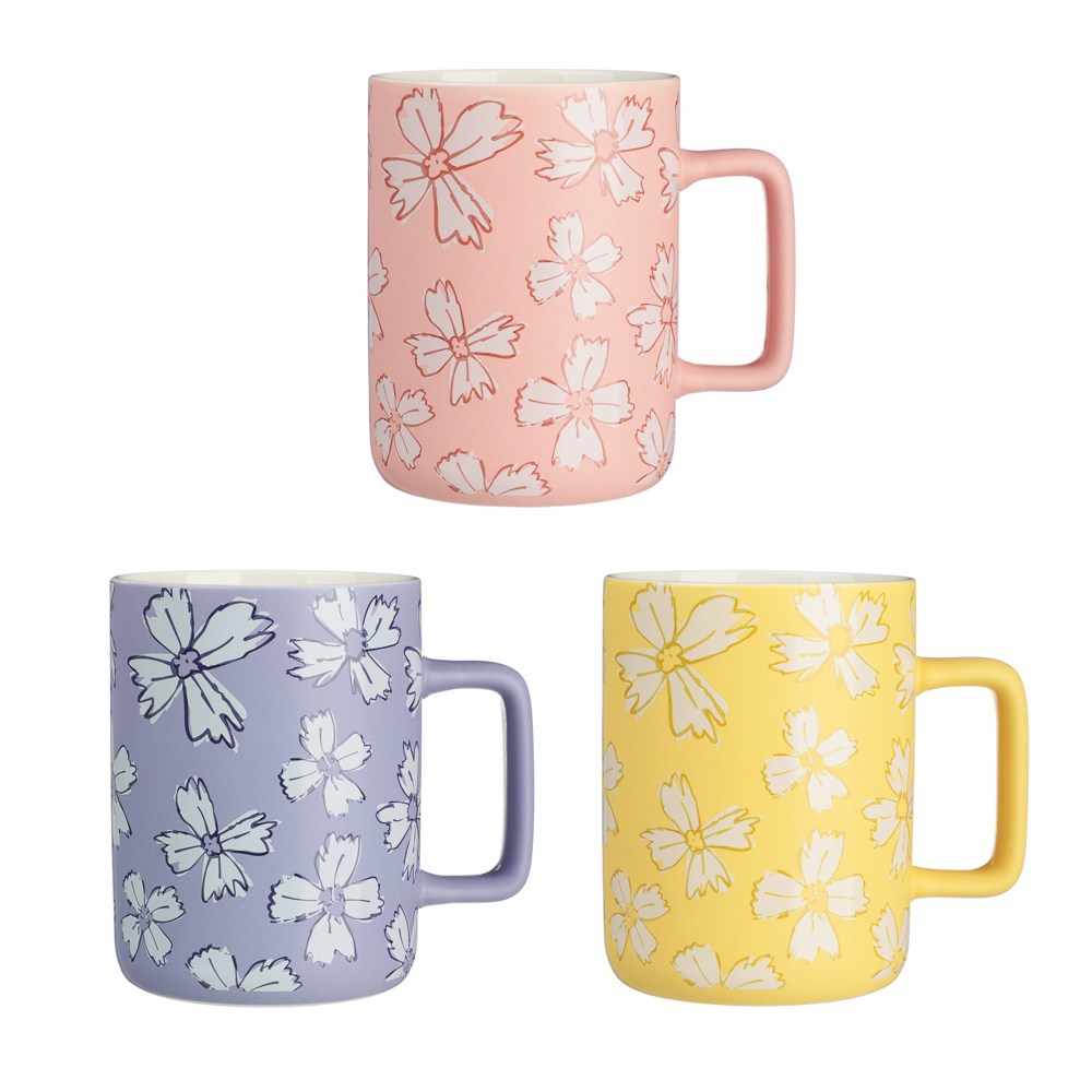 MILLIMI Ситец Кружка, 400мл, фарфор, 3 дизайна — купить в МПР MILLIMI Ситец Кружка, 400мл, фарфор, 3 дизайна, арт.№ 806-272