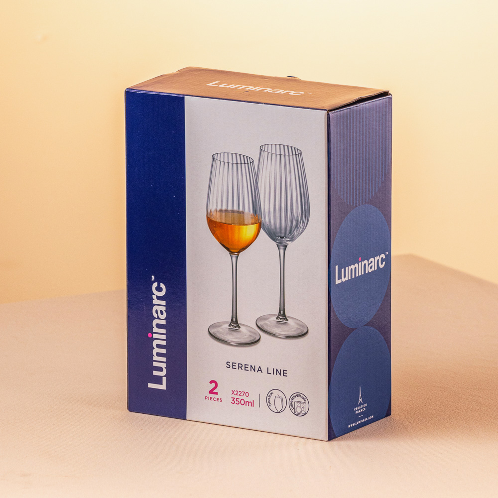 LUMINARC Serena Line Набор бокалов для вина 2шт 350мл, стекло, арт.№ 878-809