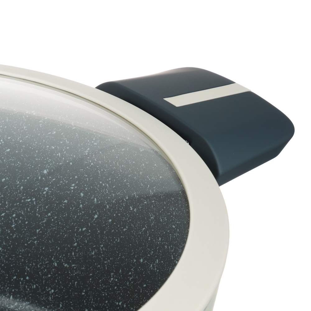 SATOSHI Кай Кастрюля с крышкой литая 4,5л, d24x12см, антипригарное покрытие, индукция, арт.№ 846-711