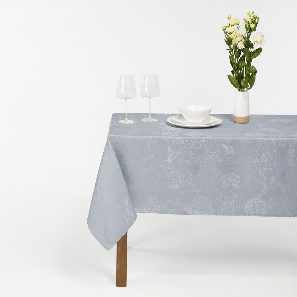 PROVANCE Basic Нэви Скатерть текстильная жаккард, 140х180см, сине-серый, арт.№ 435-165