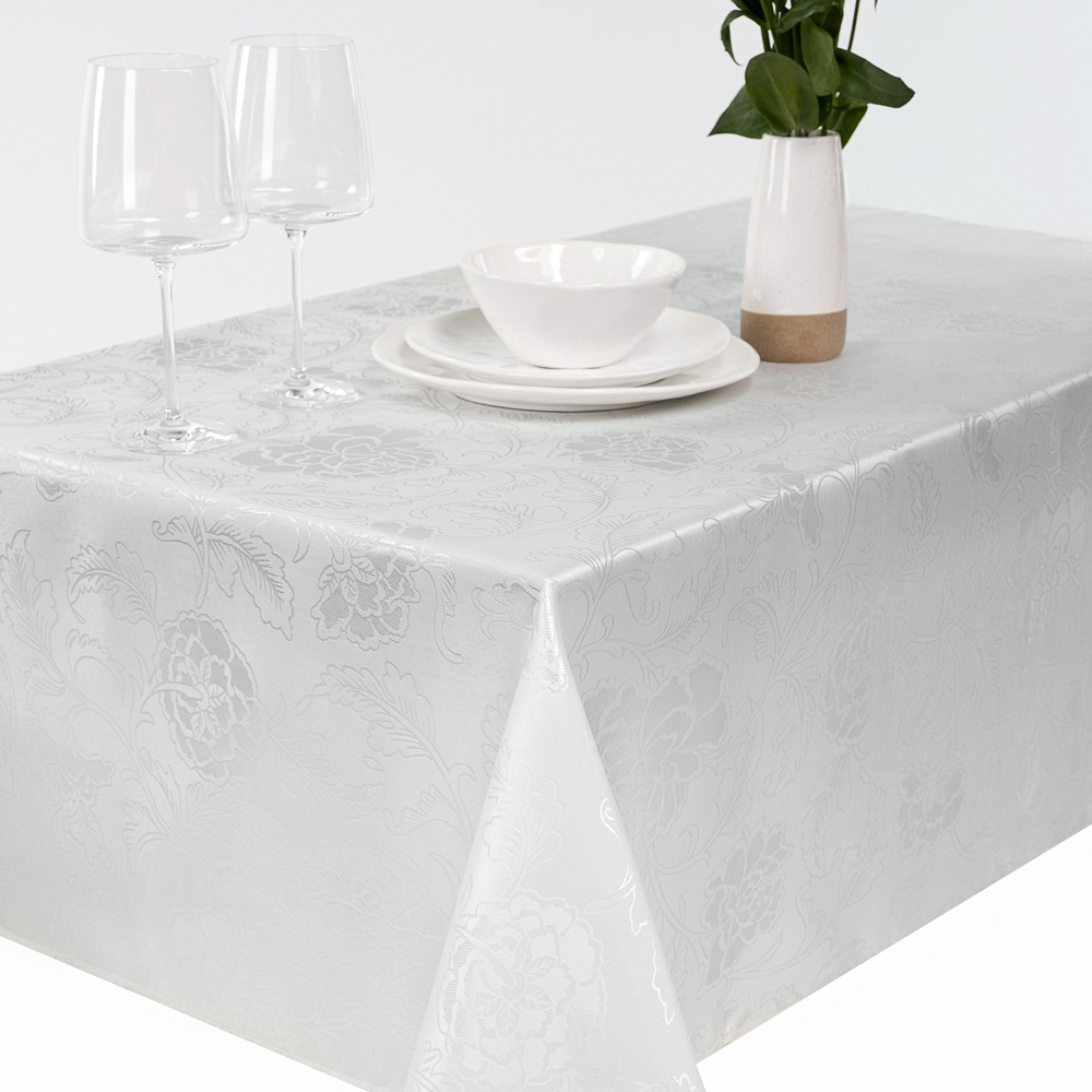 PROVANCE Basic Нэви Скатерть текстильная жаккард, 140х140см, белый, арт.№ 435-168