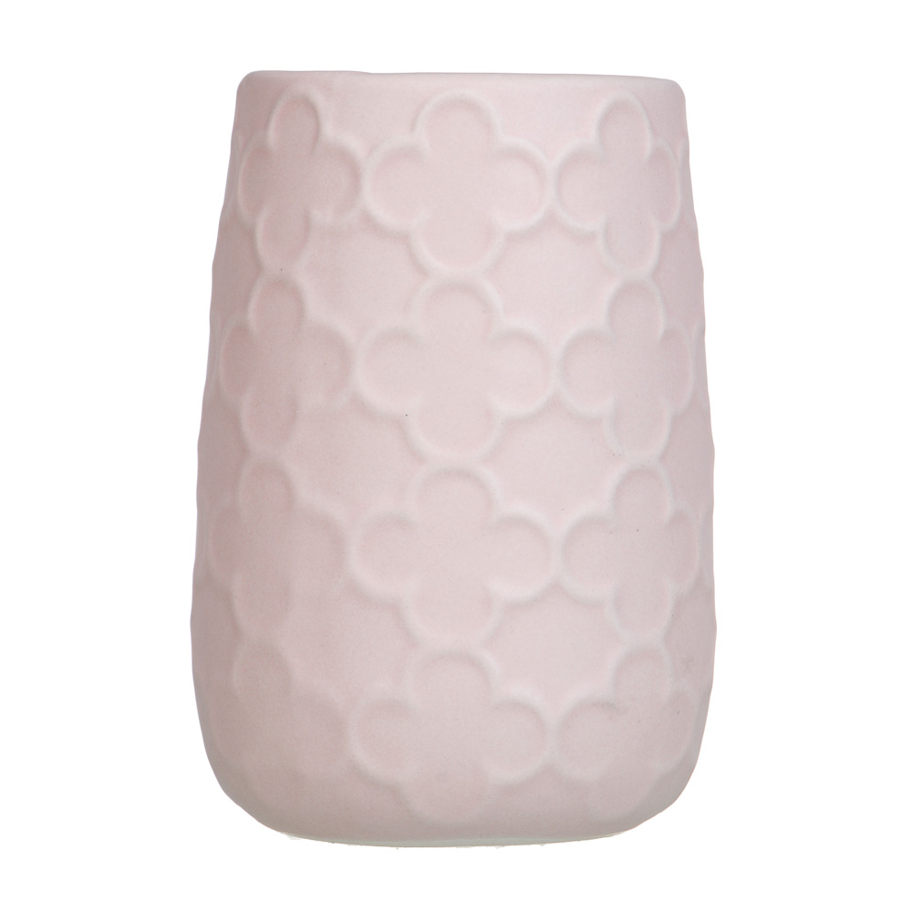 VETTA Стакан для ванной комнаты, керамика, 8x8x11,5 см, Оливия, персиковый, арт.№ 478-187