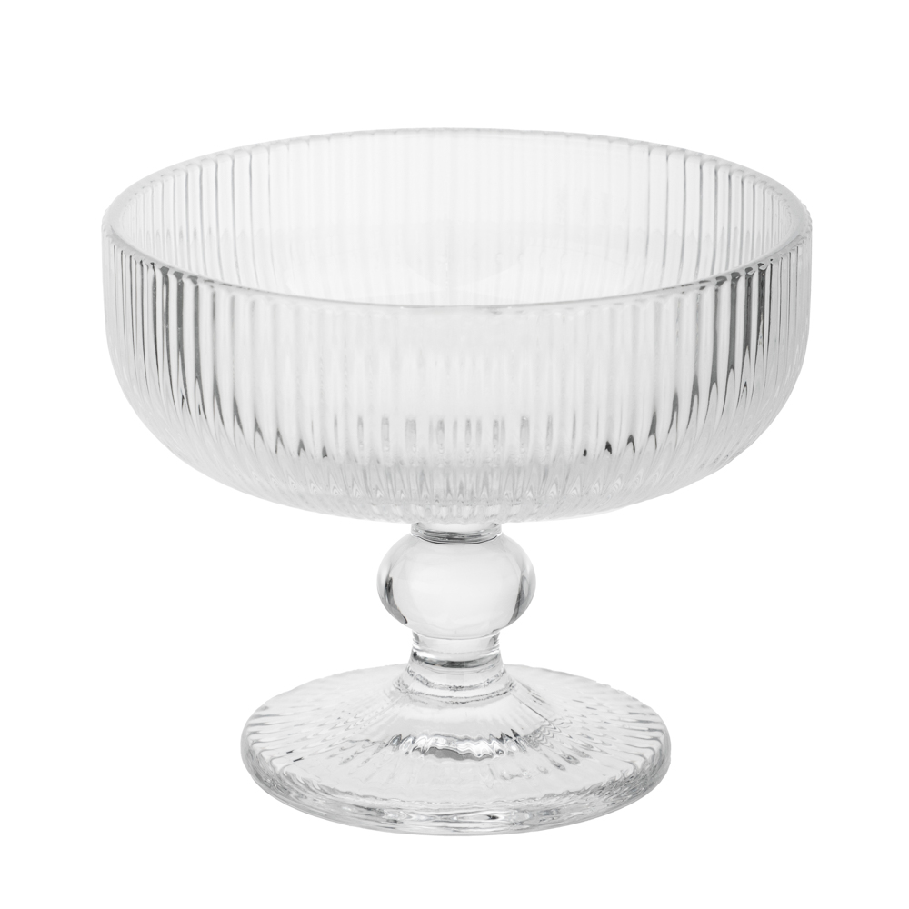 MILLIMI Бокал-креманка Грея, 250мл, стекло, прозрачный, рифленый, арт.№ 878-634