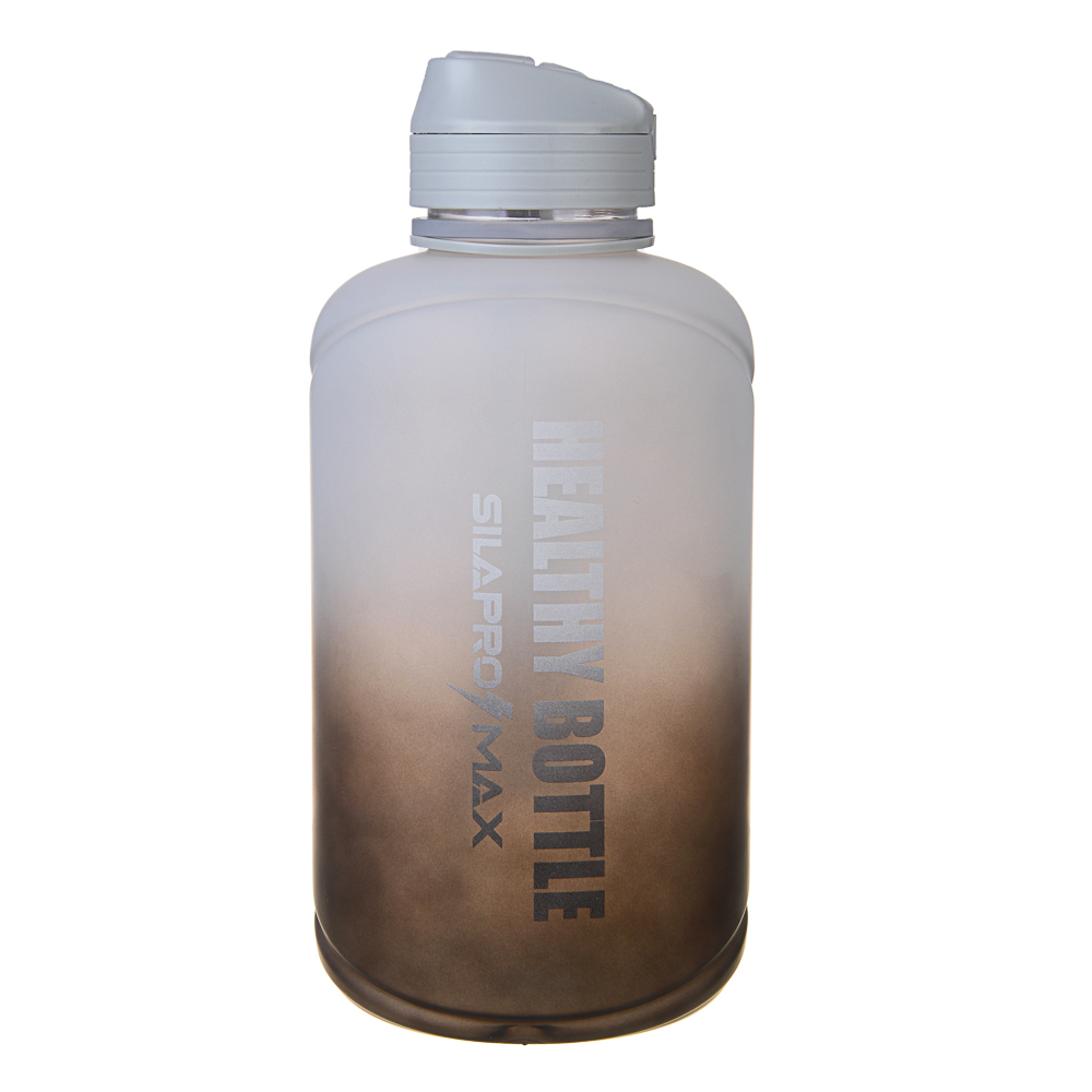 SILAPRO MAX Бутылка спортивная с замком, BLACK-GREY, 2л, PETG, арт.№ 088-046