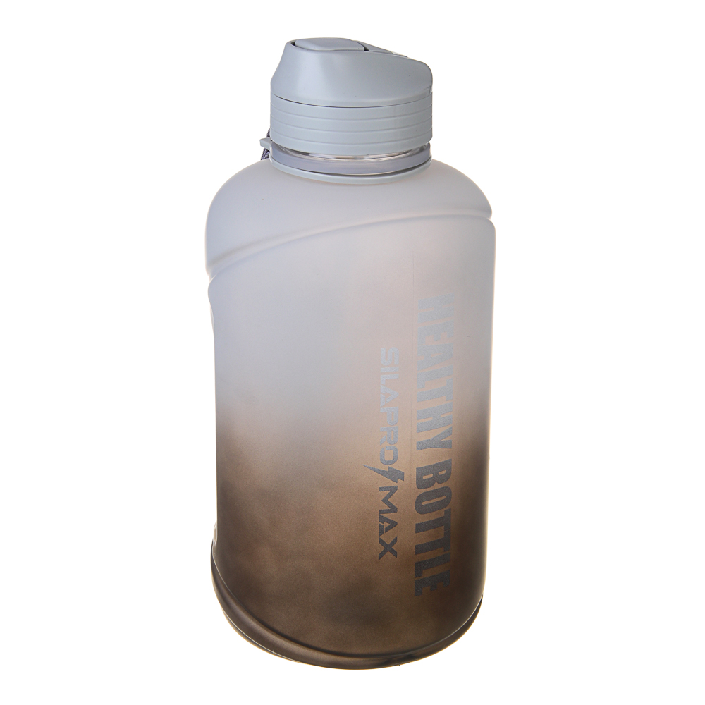 SILAPRO MAX Бутылка спортивная с замком, BLACK-GREY, 2л, PETG, арт.№ 088-046