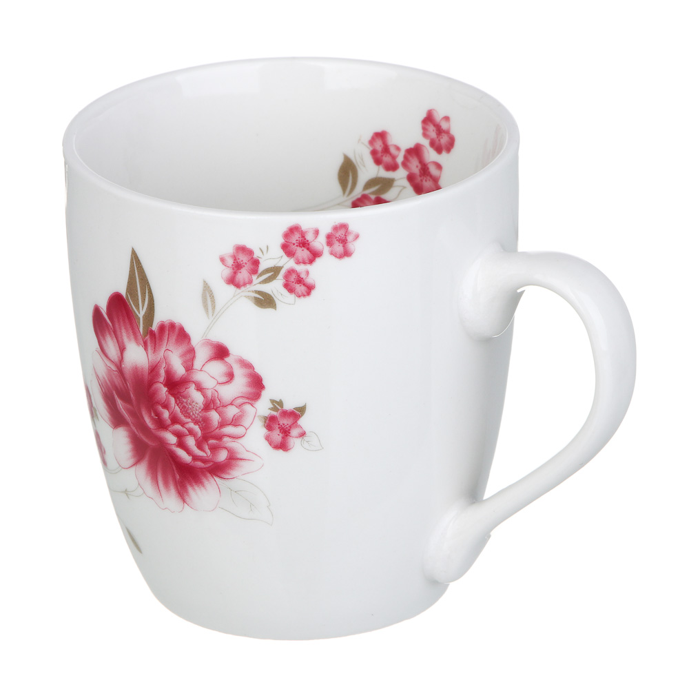 Кружка 250мл, фарфор, "Пионы", 4 дизайна, арт.№ 806-145