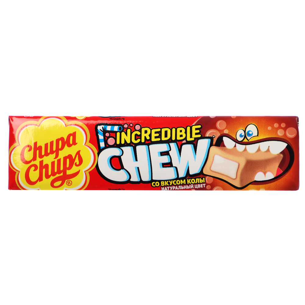 Жевательные конфеты Chupa Chups Incredible Chew со вкусом колы, 47г, арт.№ 347-439