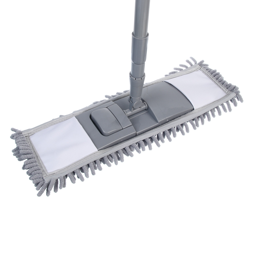 Швабра со смен.насадкой тм VETTA, ручка телескоп. 70-120см, окраш. металл, насадка микрофибра 70г/м2, арт.№ 444-268