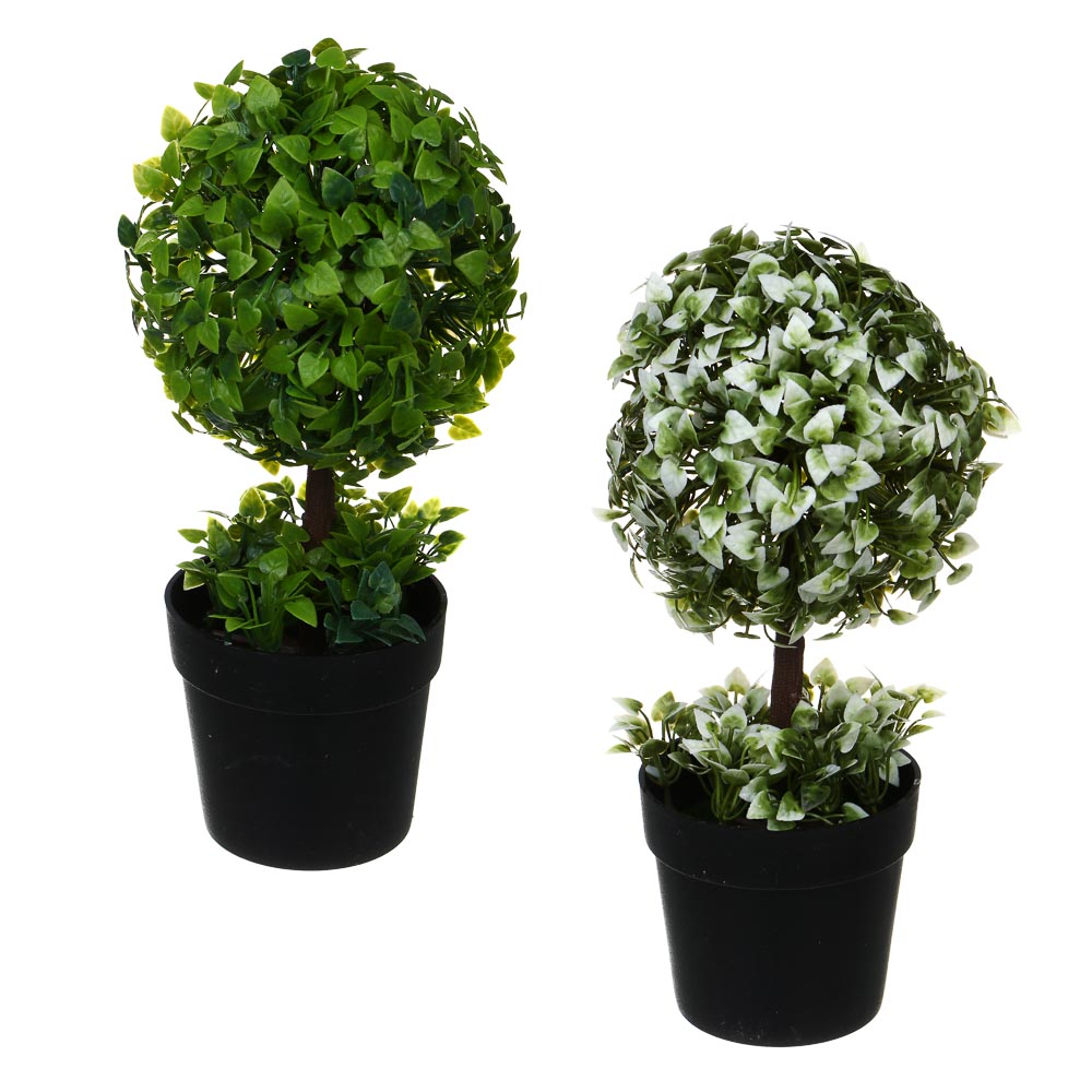 LADECOR Дерево искусственное в кашпо, 9х25 см, пластик, 2 дизайна, арт.№ 501-579