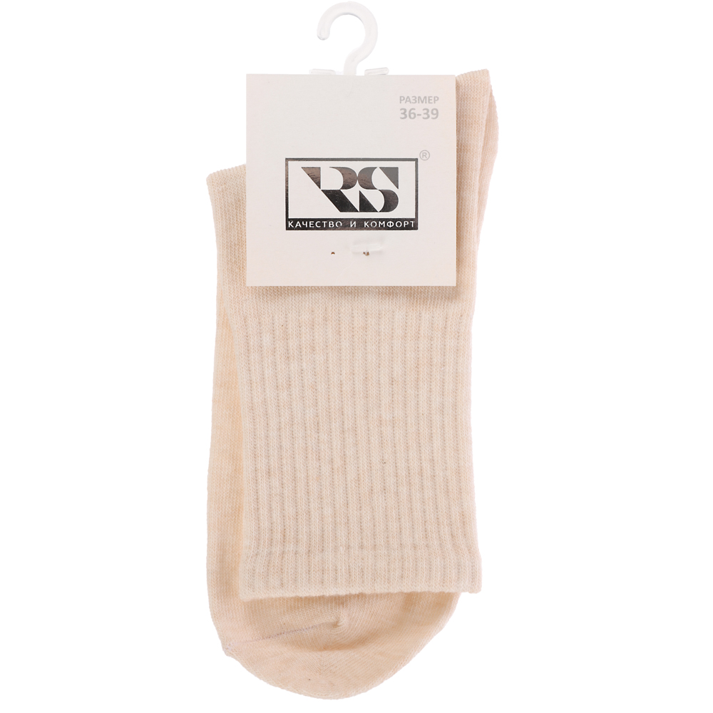 RS Носки женские классические укороченные, р. 36-39, 78% хлопок, 20% спандекс, 2% латекс, R86, арт.№ 019-491