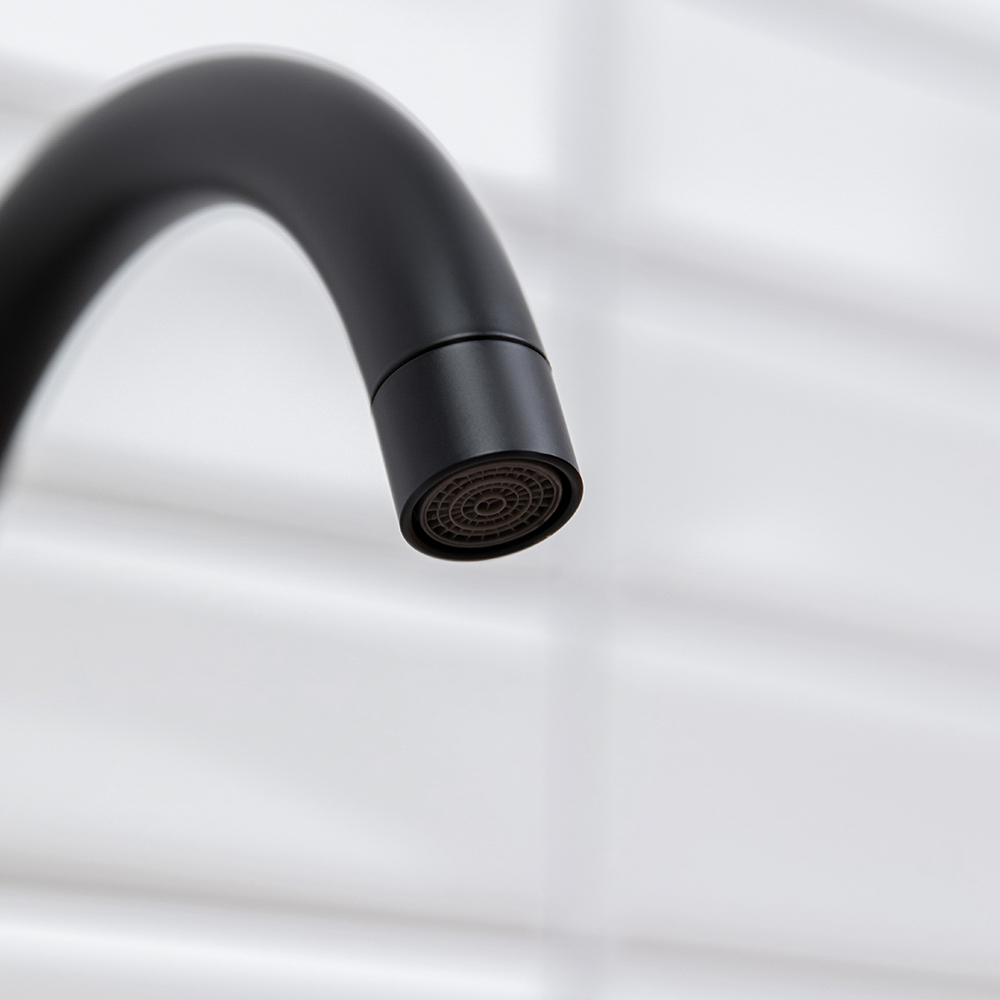 RAIN Смеситель для кухни Кристал, кран-буксы 1/2, гайка, латунь, черный, арт.№ 561-017