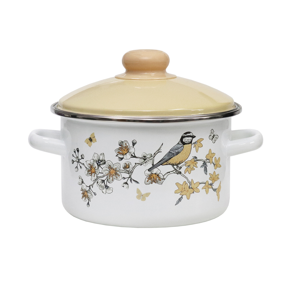 Птичка Кастрюля эмалированная 2 л — купить в МПР Птичка Кастрюля эмалированная 2 л, арт.№ 894-576