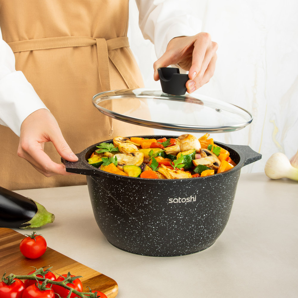 SATOSHI Монфор Казан 24х13,0см, 4,8л, литой алюминий, индукция, арт.№ 846-746
