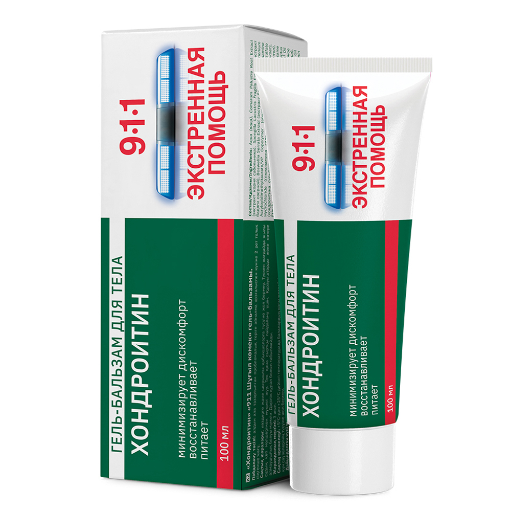 Гель-бальзам для тела и суставов 911 "Хондроитин", 100 мл, арт.№ 360-185