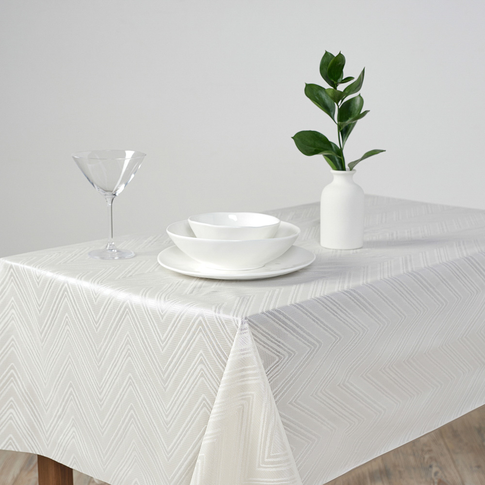 PROVANCE Милк Скатерть ПВХ 110х137см ажурная, листья, арт.№ 479-300