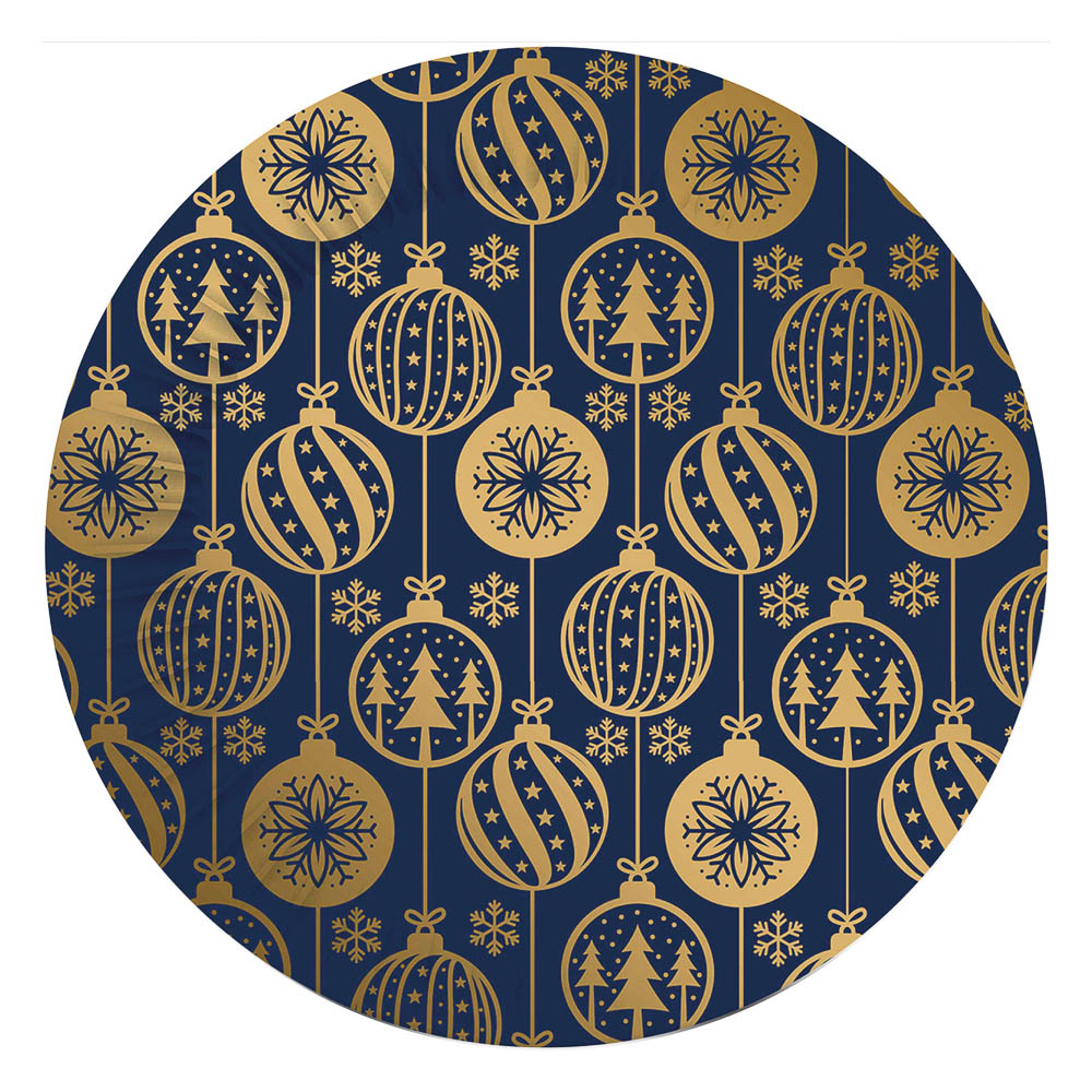 Набор бумажных тарелок Золотые шарики, 6 шт d=230 мм, арт.№ 530-438