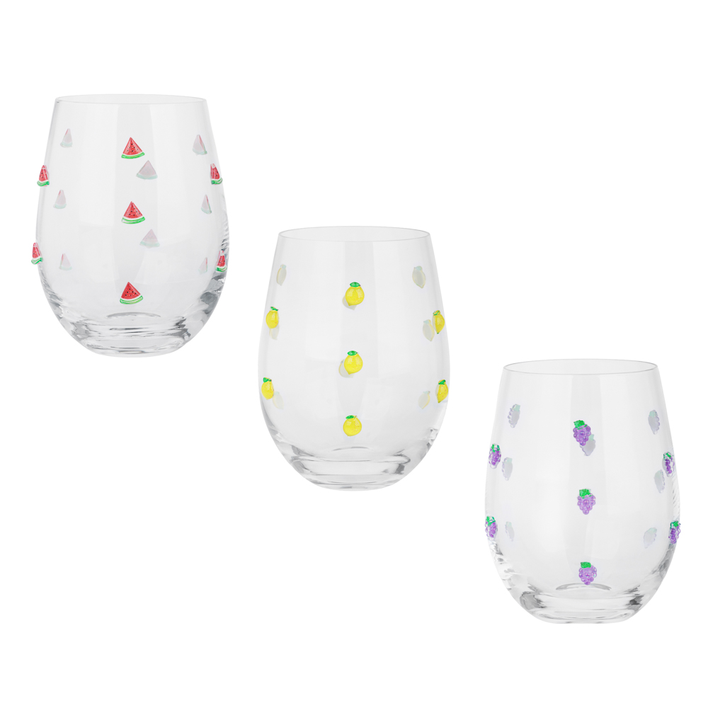 Стакан тм MILLIMI Фрукты, 540мл, стекло, арт.№ 878-731