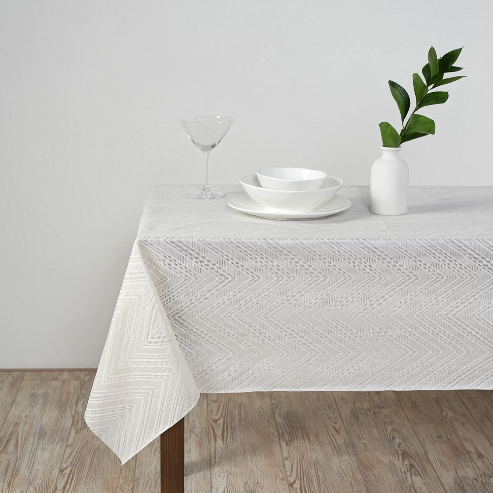 PROVANCE Милк Скатерть ПВХ 137х180см ажурная, листья, арт.№ 479-301