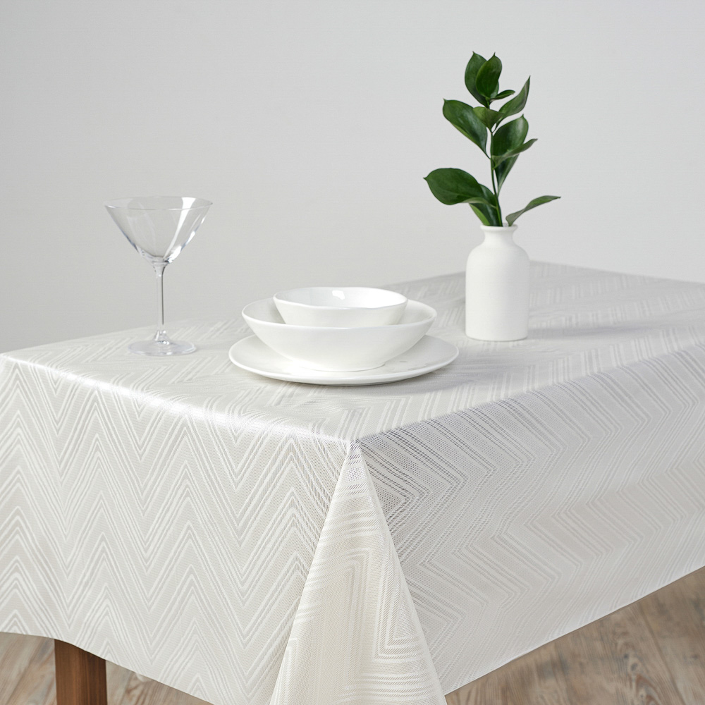 PROVANCE Милк Скатерть ПВХ 137х180см ажурная, листья, арт.№ 479-301