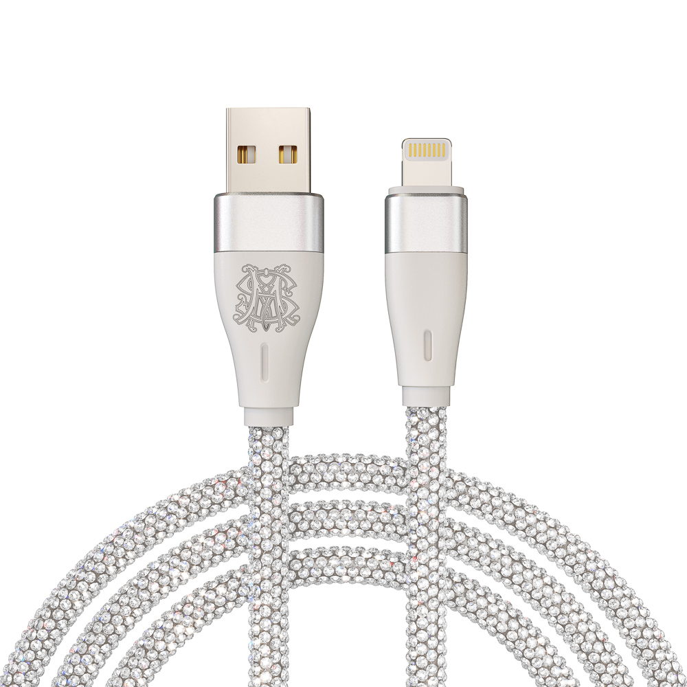 BY SM Кабель для зарядки КРИСТАЛЛЫ iP, 1м, 2.4А, Быстрая зарядка, арт.№ 931-124