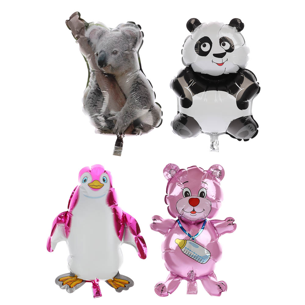 Шар фольгированный мини-фигура на палочке, цвета микс, арт.№ 518-333