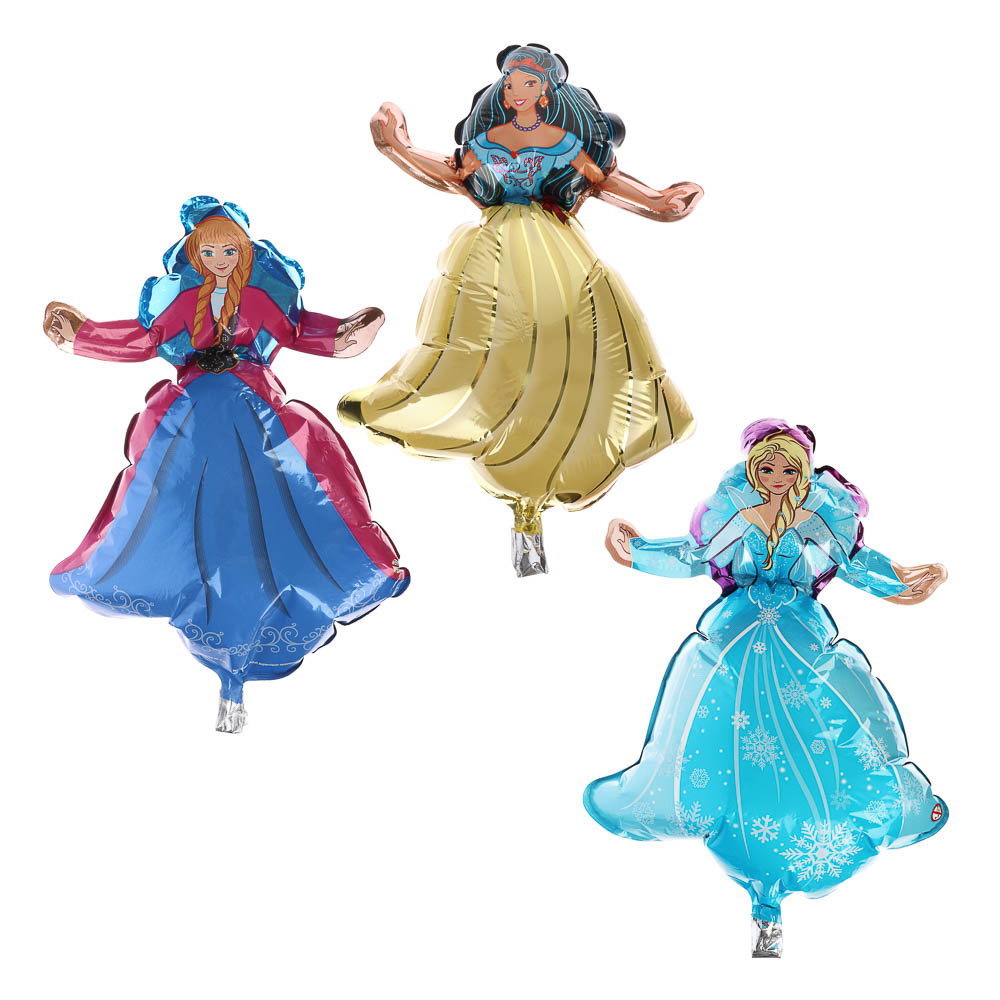 Шар фольгированный мини-фигура на палочке, цвета микс, арт.№ 518-333